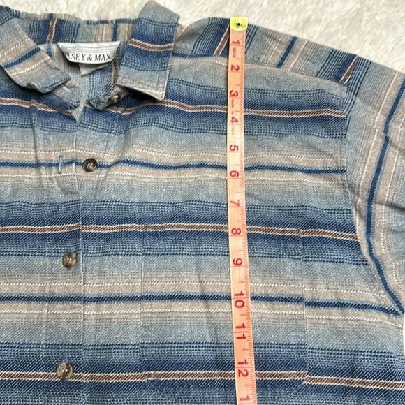 Casey & Max Vintage Button Down Shirt Western Stripes Made in USA Cotton PP29 - Picture 7 of 10